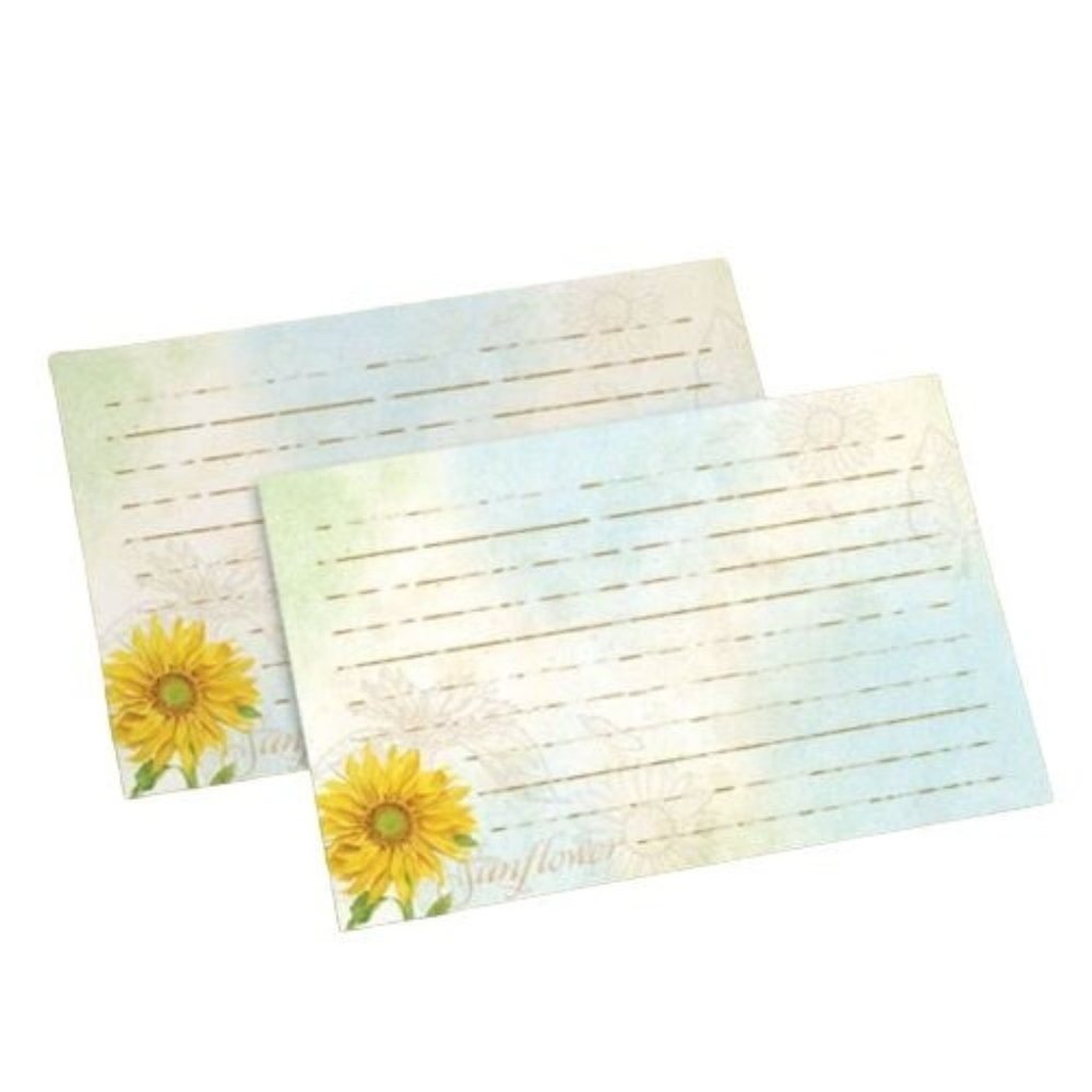 LANG Virtue Grows Beautiful Yellow SunFlower #36 Lined Double Sided RECIPE NIP